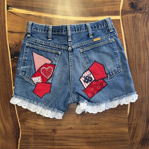 Vintage Repurposed Rustler Denim Shorts Made in USA - Picture 4 of 5